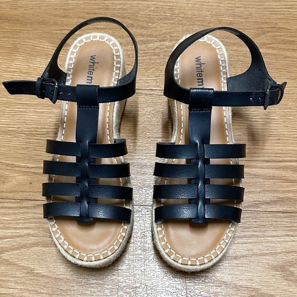 WHITEMT black platform espadrilles - Picture 2 of 10